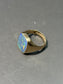 Vintage 14K Gold Rectangular Black Opal Signet Ring