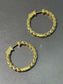 14K Yellow Gold 3.36 CTW Diamond Hoop Earring