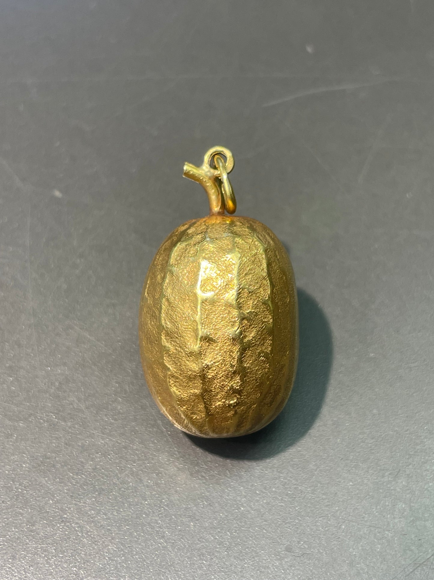 复古 18K 黄金大号西瓜吊坠