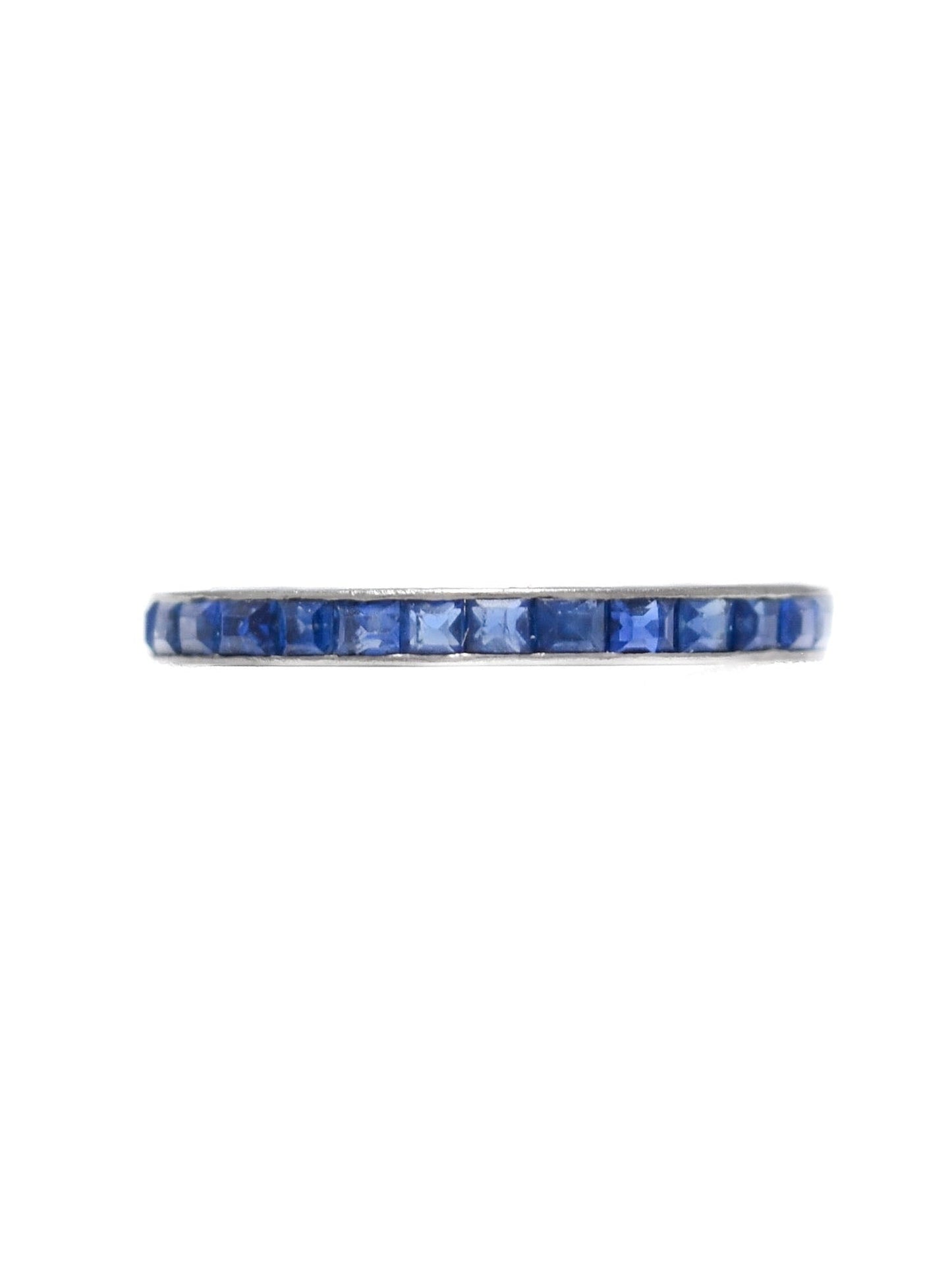 Antique French Platinum Sapphire Band Ring
