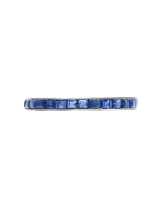 Antique French Platinum Sapphire Band Ring
