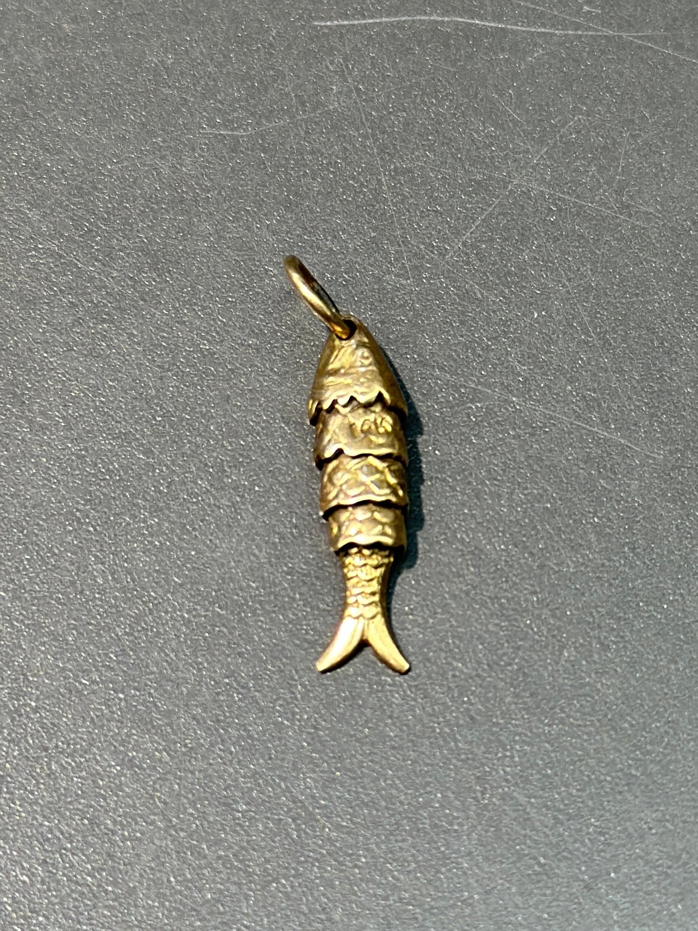 Vintage 14K Gold Mini Articulated Fish Charm