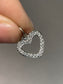 14K White Gold 0.40 CTW Diamond Open Heart Charm