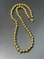 Vintage 14K Yellow Gold 7.0 mm Bead Necklace