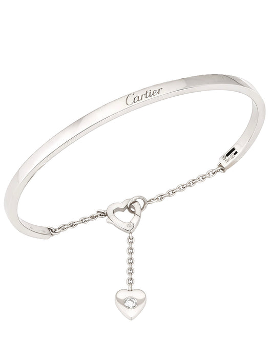 Cartier 18K Gold Mon Amour Diamond Bracelet Size 17