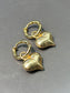 14K Gold Hollow Puffy Heart Earrings