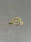 Vintage 14K Gold Script D Letter Charm