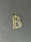 Vintage 14K Gold Filigree B Letter Charm