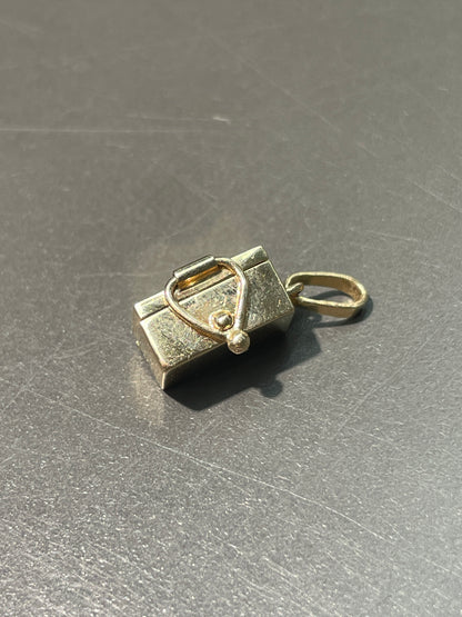 Vintage 14K Gold Open Box Charm