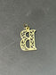 Vintage 14K Gold Filigree “B” Letter Charm