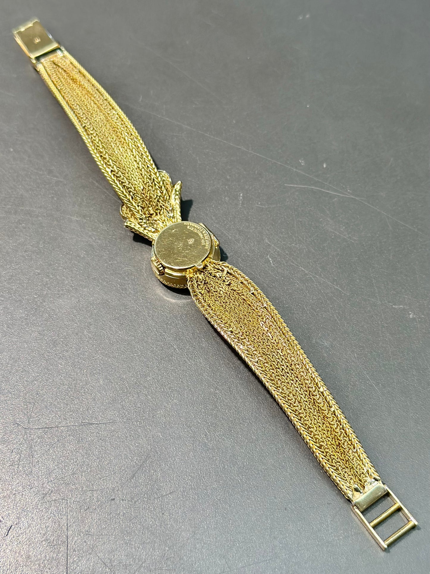 French 18K Gold UTI Hidden Bow Watch 7.0 inch