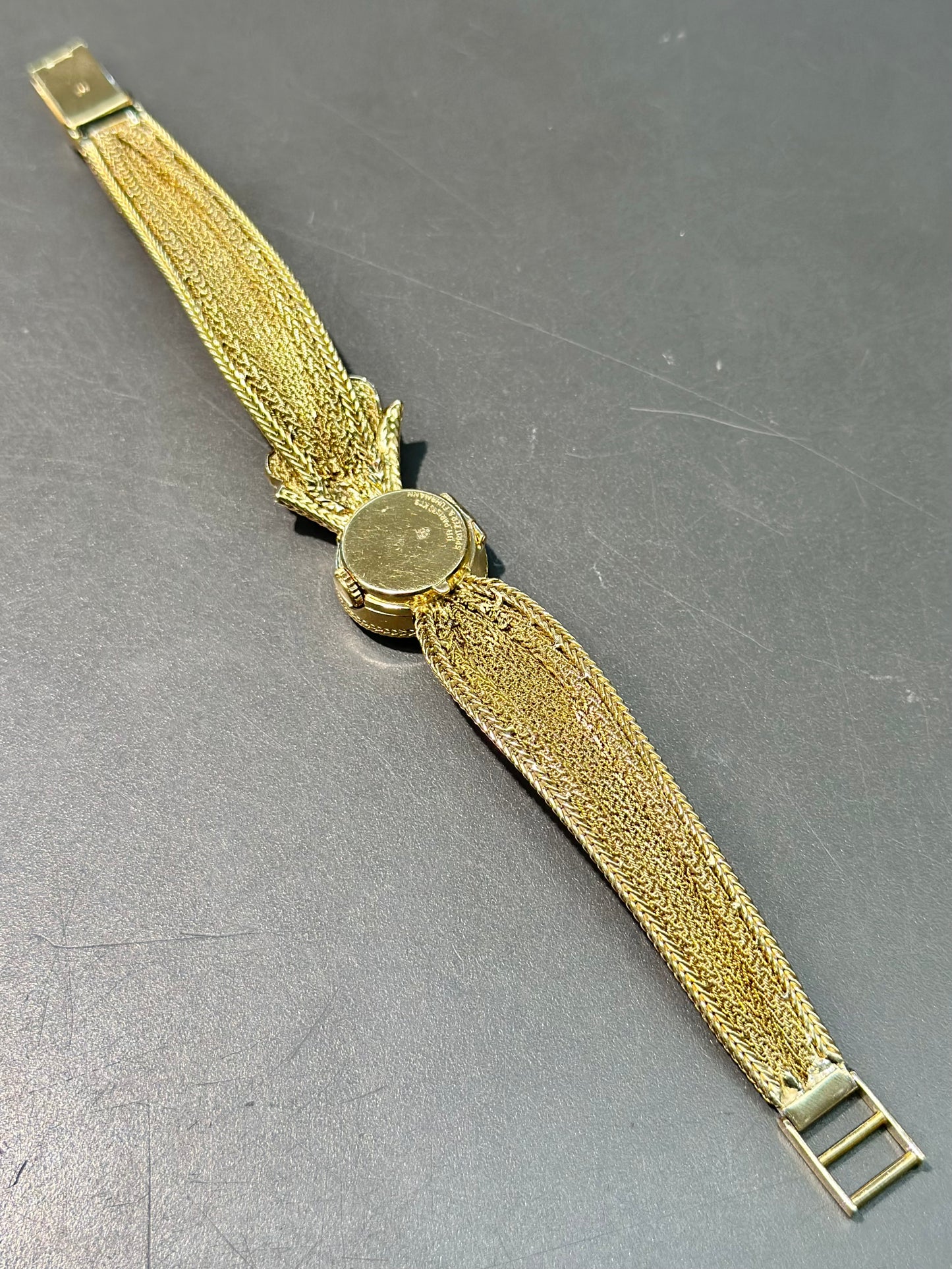 French 14K Gold UTI Hidden Bow Watch 7.0 inch