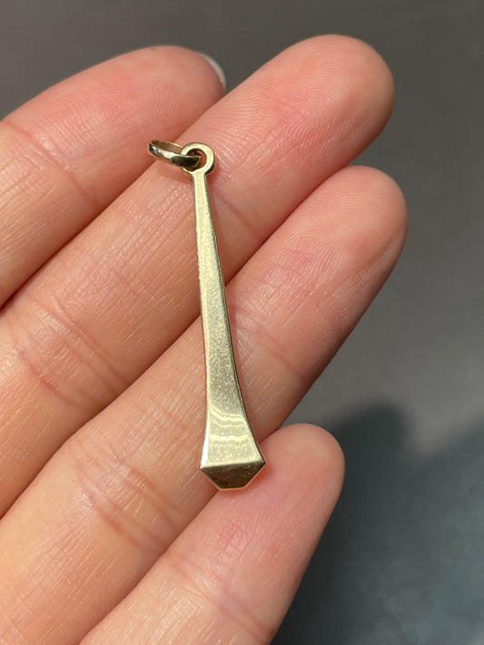 14K Yellow Gold Nail Pendant