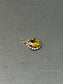 14K Gold Citrine and Diamond Halo Pendant