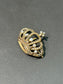 Broche antique de couronne de perle de graine d’or 14K