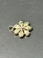 Vintage 14K Gold Diamond Starburst Daisy Pendant