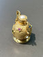 Vintage 14K Gold Starburst Multi-Stone Perfume Bottle Pendant