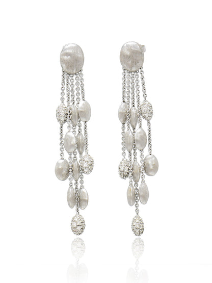 Marco Bicego 18K White Gold Diamond Chandelier Earrings