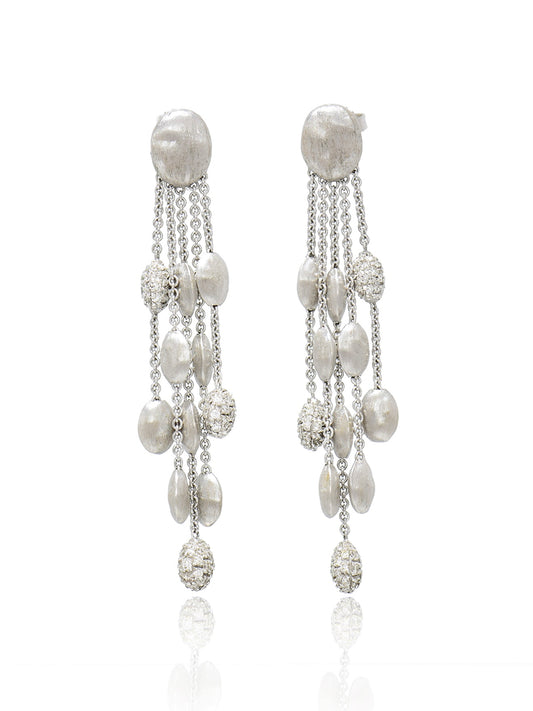Marco Bicego 18K White Gold Diamond Chandelier Earrings