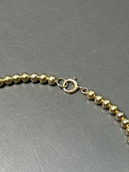 Vintage 14K Gold Graduated Bead Necklace