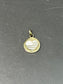 14K Gold Heart Flag Enamel Charm