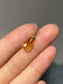 14K Gold Faceted Citrine Droplet Charm Pendant