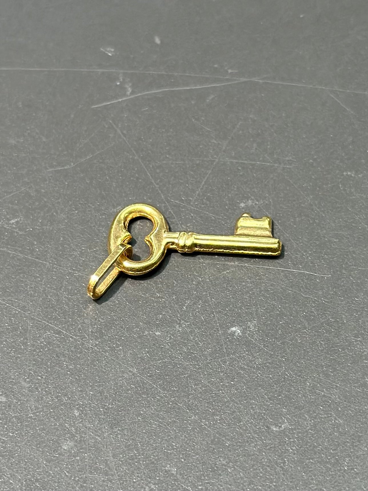 Vintage 14K Gold Hollow Key Charm