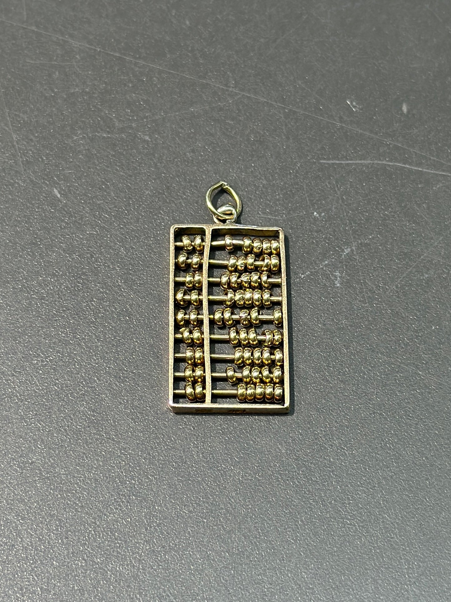 Vintage 14K Gold Articulating Abacus Pendant