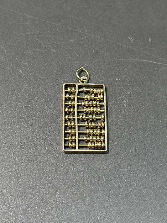 Vintage 14K Gold Articulating Abacus Pendant