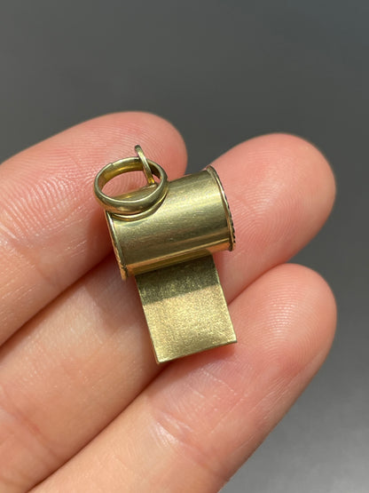 Vintage 14K Gold Working Whistle Charm