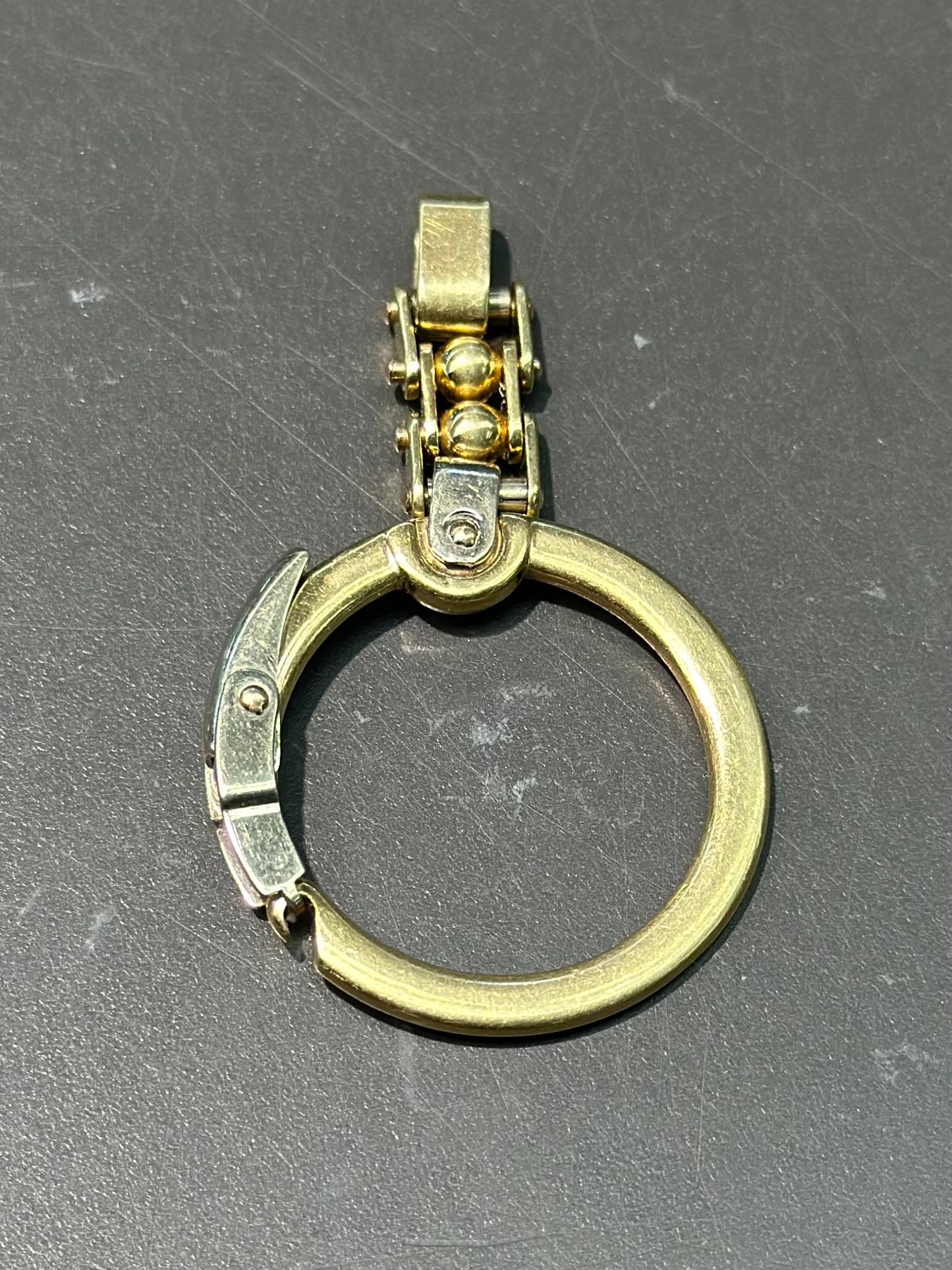 Vintage 14K Gold Round Carabiner