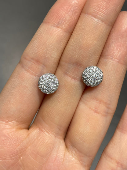 14K Gold Day and Night Diamond Mesh Chandelier Drop Earring