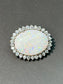 14K Gold Opal Diamond Halo Pendant Brooch