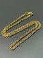 14K Yellow Gold 3.5 mm Solid Fancy Link Necklace