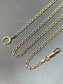 Edwardian 14K Gold Bi-Tone Watch Chain