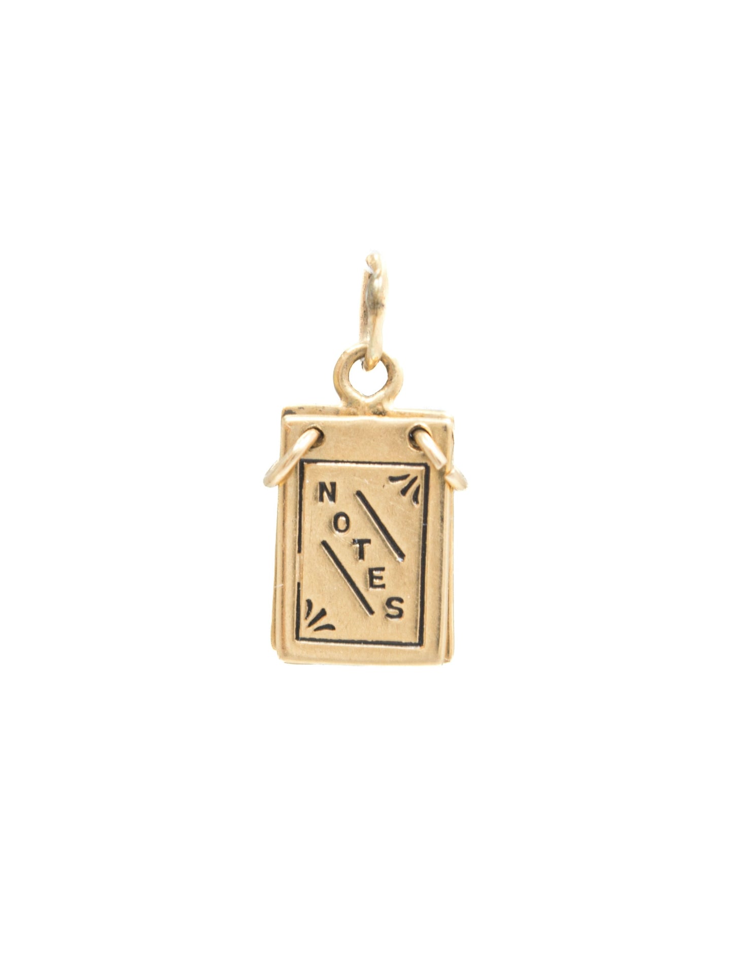 Vintage 14K Gold Articulating Notepad Charm