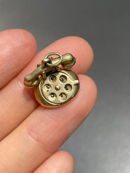 Vintage 14K Gold "Hello" & "I Love You" Telephone Charm