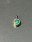 14K Gold Black Opal Charm