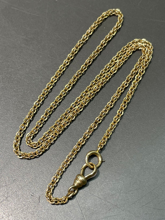 Antique 14K Gold Fancy Link Watch Chain Necklace 20.0 inch