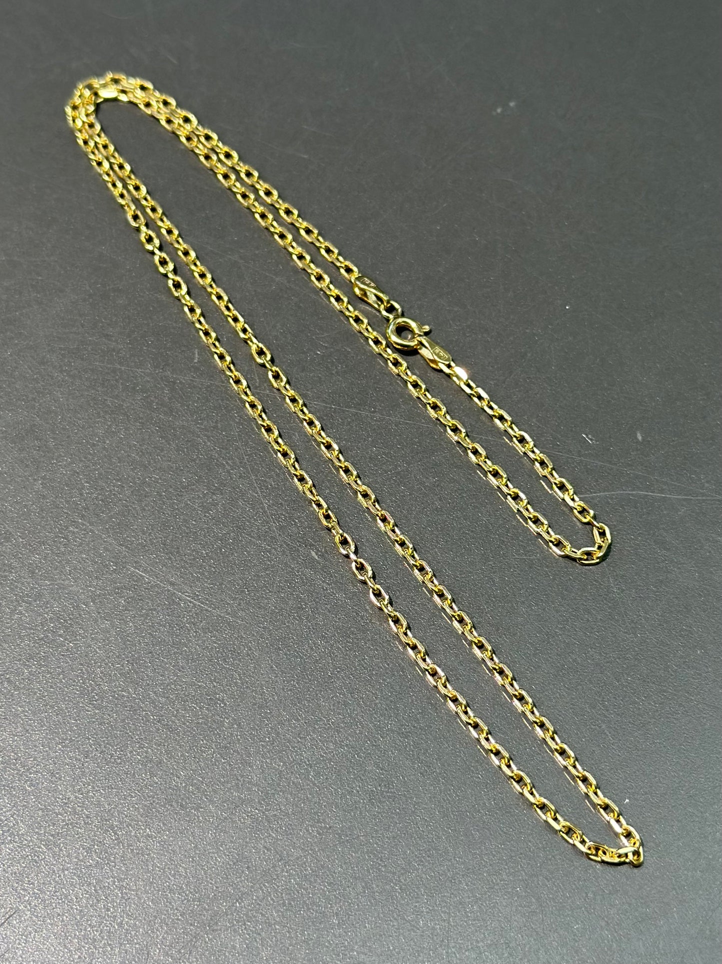 14K Gold Angular Cut Cable Chain 18.0 inch