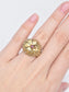 Vintage 14K Gold Ruby and Pearl Dome Dome Ring