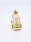 Vintage French 18K Gold UTI Sapphire and Ruby Bird Cage Fob Watch