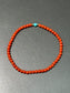 14K Gold Sardine Coral Turquoise Bead Bracelet