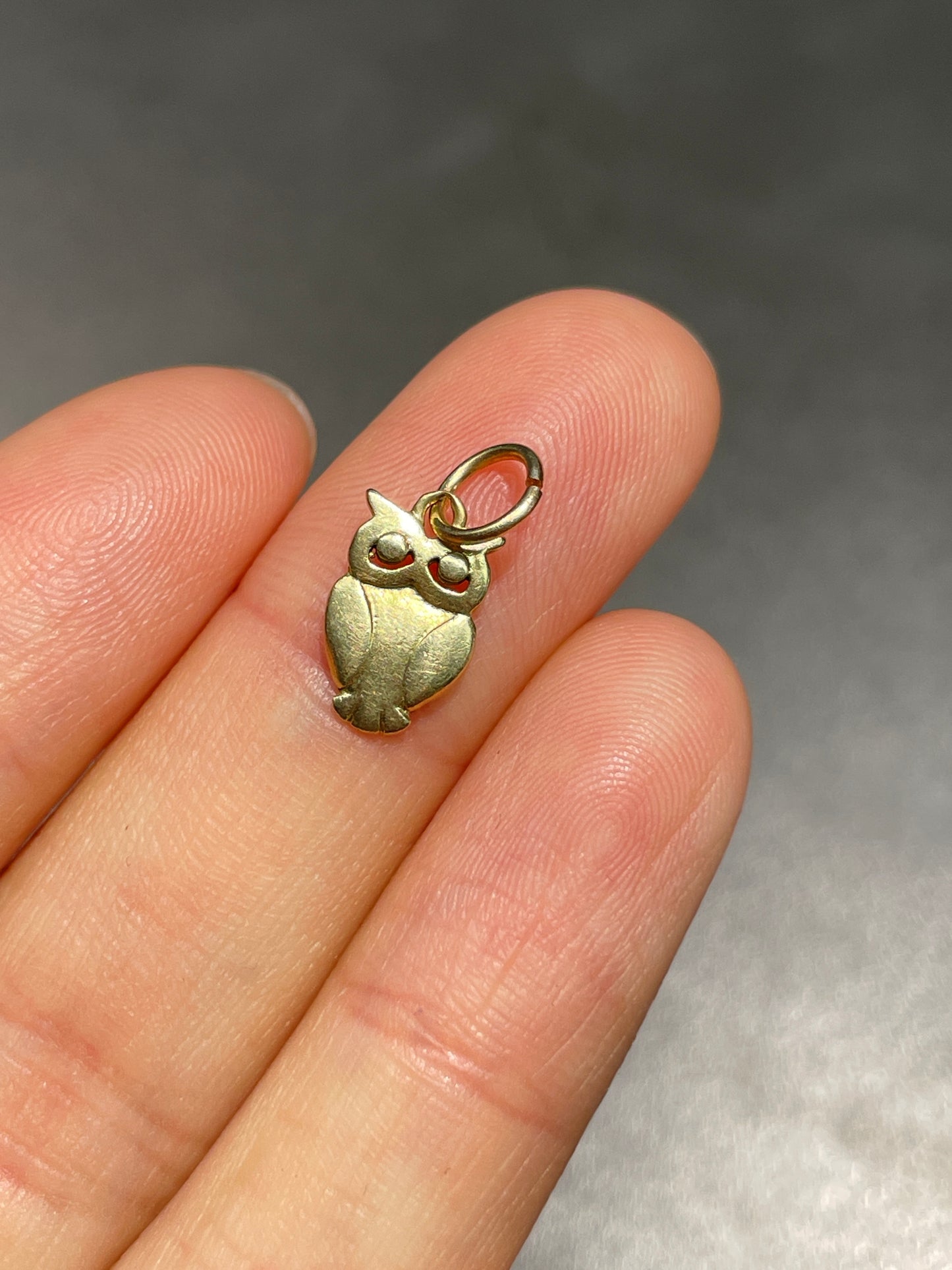 Vintage 14K Gold Mini Owl Charm