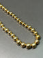 Vintage 14K Yellow Gold 9.0 mm Bead Necklace