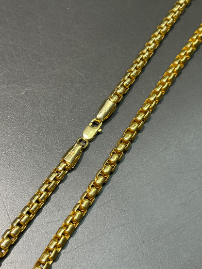 14K Gold 3.5 mm Box Link Chain Necklace