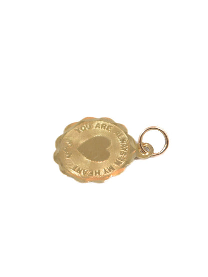 Vintage 14K Yellow Gold "You Are Always in My Heart" Charm