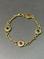 Bracelet Tabbah Vintage Or 18 Carats Rubis et Saphir