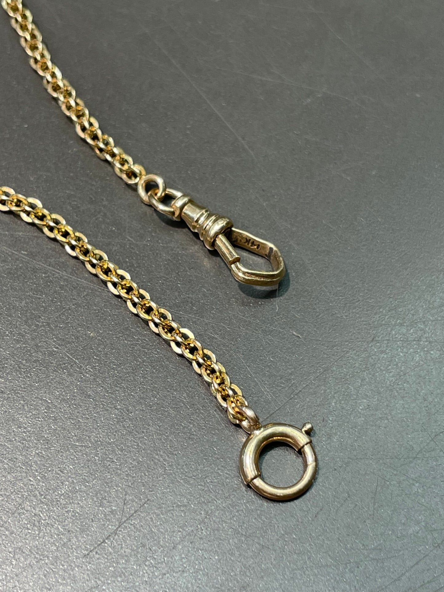 Antique 14K Gold Fancy Link Watch Chain 20.0 inch