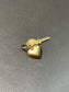 14K Yellow Gold Petite Key and Heart "Del Cuore" Charm Pendant
